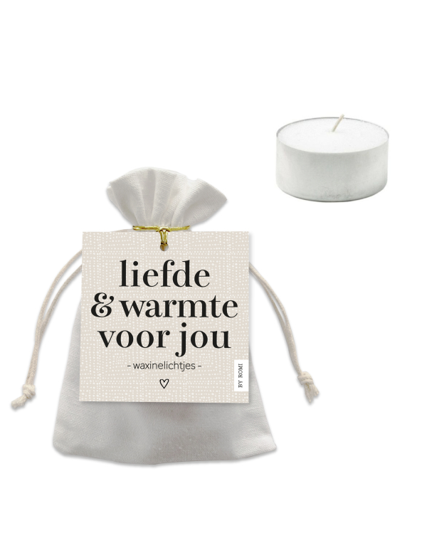 waxinelichtje liefde en warmte voor jou