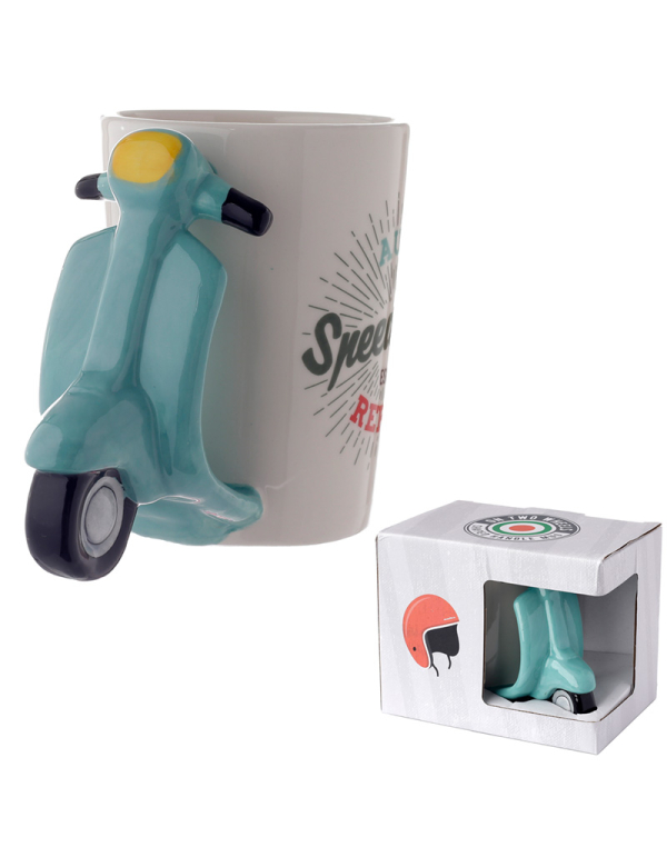mok met scooter