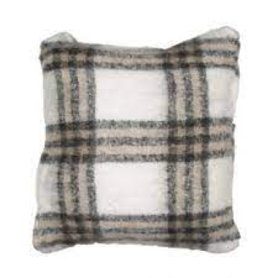 kussen beige geruit